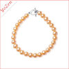 Charming gold color freshwater pearl bracelet vners