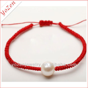 2013 new design red line transport freshwater pearl bracelet