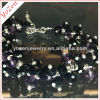 Black and purple crystal bead bracelet