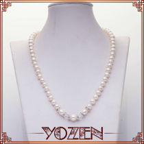 (FYZ225) Vintage ivory freshwater pearl with alloy clasp pearl necklace designs necklace vners rhinestone necklace