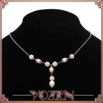 Single-strand white 7-8mm freshwater pearl fashion 925 silver bead