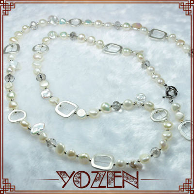 nugget,alloy chain freshwater pearl jewelry fashion