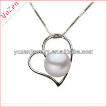 Beautiful heart shape freshwater pearl pendant jewelry