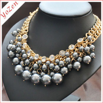 Luxury shell pearl necklace wedding artificial pearl necklace set