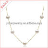 Piece design alloy train and freshwater pearl necklace