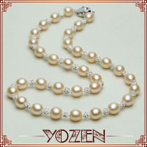 New design near round 8-9mm Pearl necklace 2013