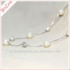 New design near round inlay zircon Pearl necklace 2013