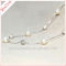 New design near round inlay zircon Pearl necklace 2013