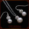 near round pendant and ring freshwater pearl bridal jewelry set crystal jewelry