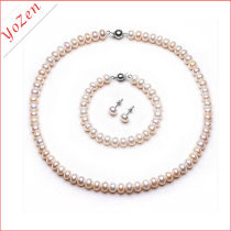 New design bridal freshwater pearl jewelry set