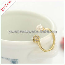 Elegant the beautiful white freshwater pearl ring