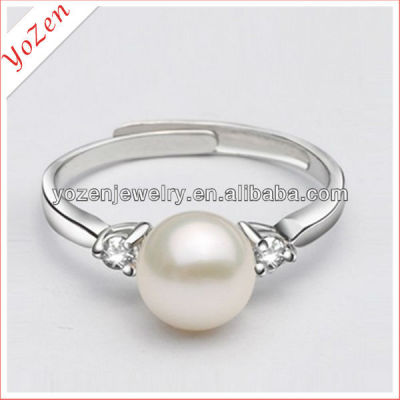 wholesale the beautiful nature color button freshwater pearl ring
