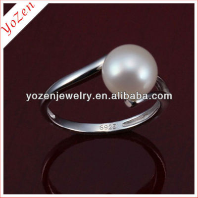 wholesale the beautiful white button freshwater pearl ring