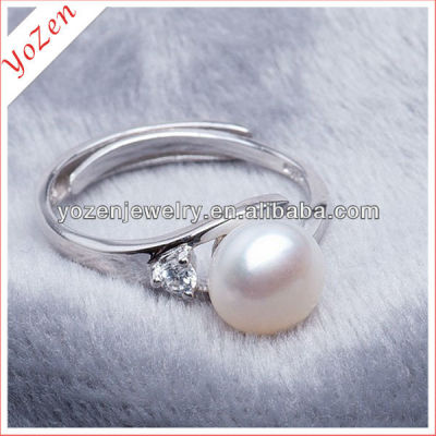 wholesale the beautiful button freshwater pearl ring