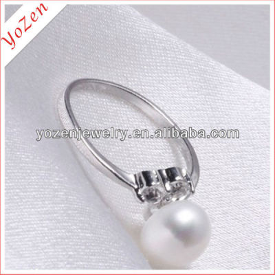 wholesale the button shape freshwater pearl ring