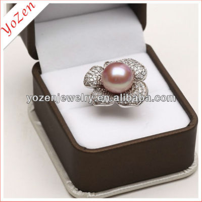wholesale the natural color button freshwater pearl ring