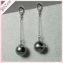 natural long freshwater pearl earring sterling silver