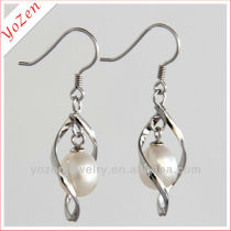 natural freshwater pearl earring sterling silver