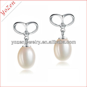 Wholesale charming freshwater pearl earring 2013