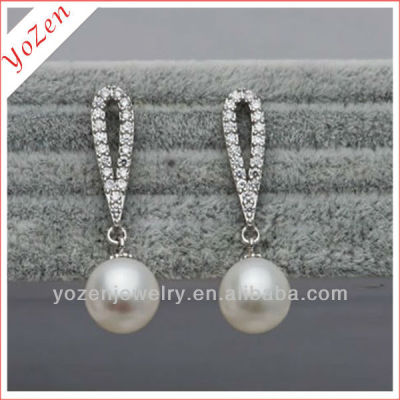 8-9mm natural freshwaater pearl earring sterling silver