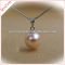 Charming nature color near round freshwater pearl pendant jewelry