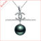 Charming big round freshwater pearl pendant jewelry