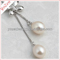 Charming butterfly white freshwater pearl pendant jewelry