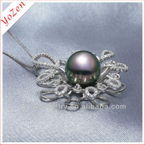 New design fashion peafowl black south sea Pearl necklace