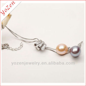 9-10mmNew designfashion drop Freshwater Pearl necklace