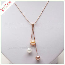 New design fashion round Freshwater Pearl necklace quantum science pendant price
