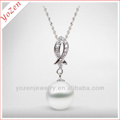 Natural freshwater pearl pendant pisces necklace sterling silver