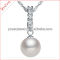 Charming Nature white freshwater single pearl pendant settings
