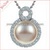 Charming Nature white freshwater pearl metal pendant