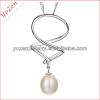 2013 spring design rhinestone inlayed 10-11mm white freshwater pearl pendant Language Option French