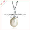 Luxury shining white semi-round 10-11mm freshwater pearl pendant designs