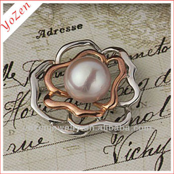 Beautiful round changeable pearls brooch fashion jewelry