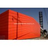 Gable Frame Steel Structure Warehouse with Cladding in Red