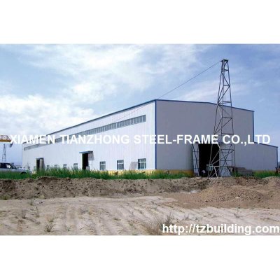 Oblique Roofing Steel Structural Factory/Warehouse/Workshop