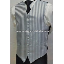 Fashion silver mens waistcoat set