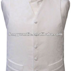 men's high quanlity white waistcoat