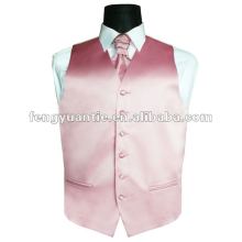 latest fashion baby pink silk vest waistcoat