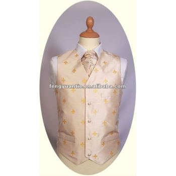 Men`s fashion white wedding airsoft vest
