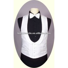 Men`s fashion white night airsoft vest with bowtie