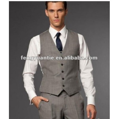 slim fit waistcoat 100% T/R cheap vests for men