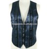 latest fashion royal blue silk vest waistcoat