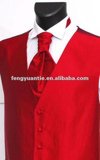 Rote silk Weste des preiswerten Mens-Polyester