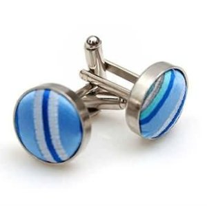 colorful polyester knot elastic cufflink