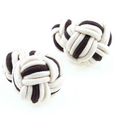 Nice business gift double ball silk cufflinks for men