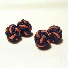 knot silk elastic cufflinks