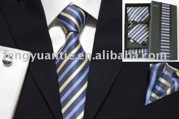 cravatta di seta tessuta set